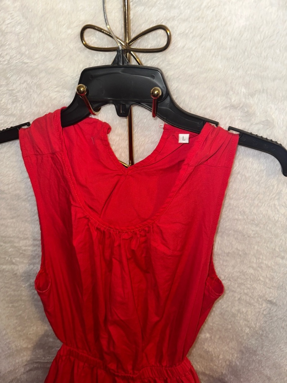 Backless Red Tiered Maxi Dress - Elegant Summer Ready - Picture 4 of 5